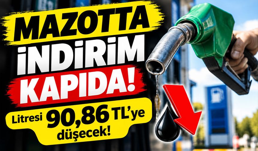 Akaryakıtta büyük indirim kapıda! Motorinin litresi 90,86 TL'ye düşecek