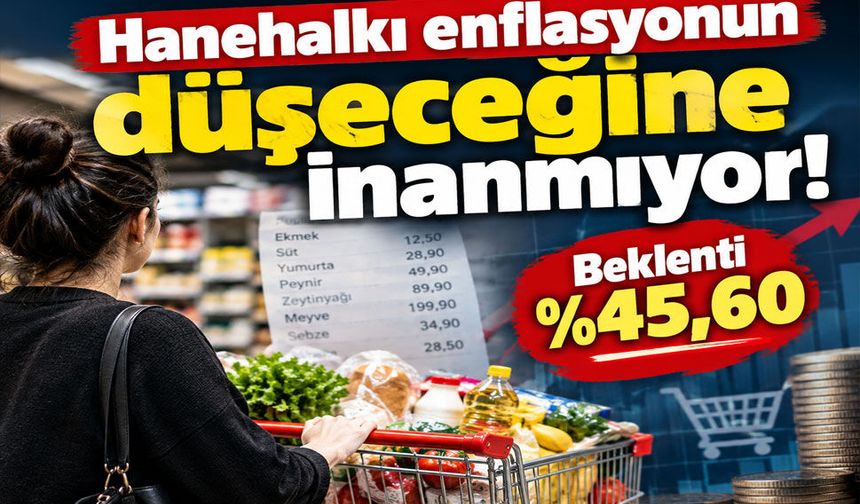 Enflasyonda dikkat çeken beklenti farkı! Hanehalkı yüzde 45,60 bekliyor