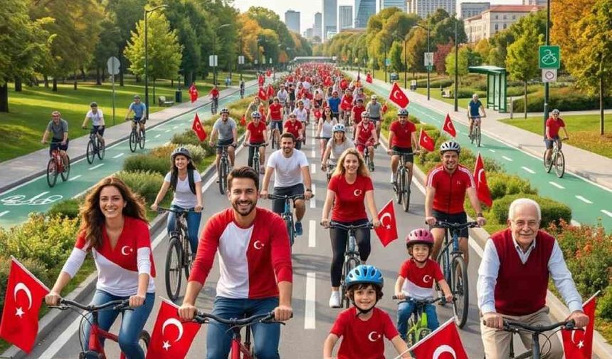 Cumhuriyetin 103. yılında 81 ilde pedallar iklim farkındalığı ve daha yeşil bir gelecek için çevrilecek