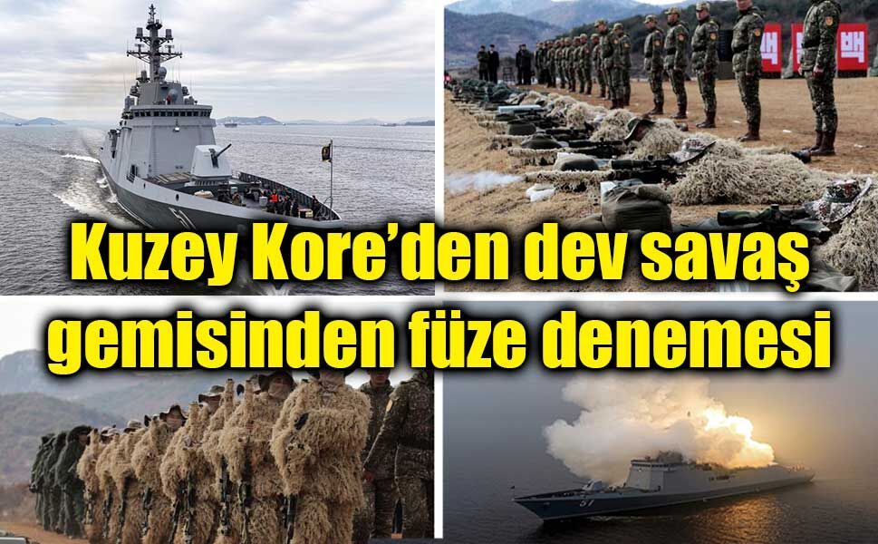 Kuzey Kore dev savaş gemisinden füze denemesi yaptı