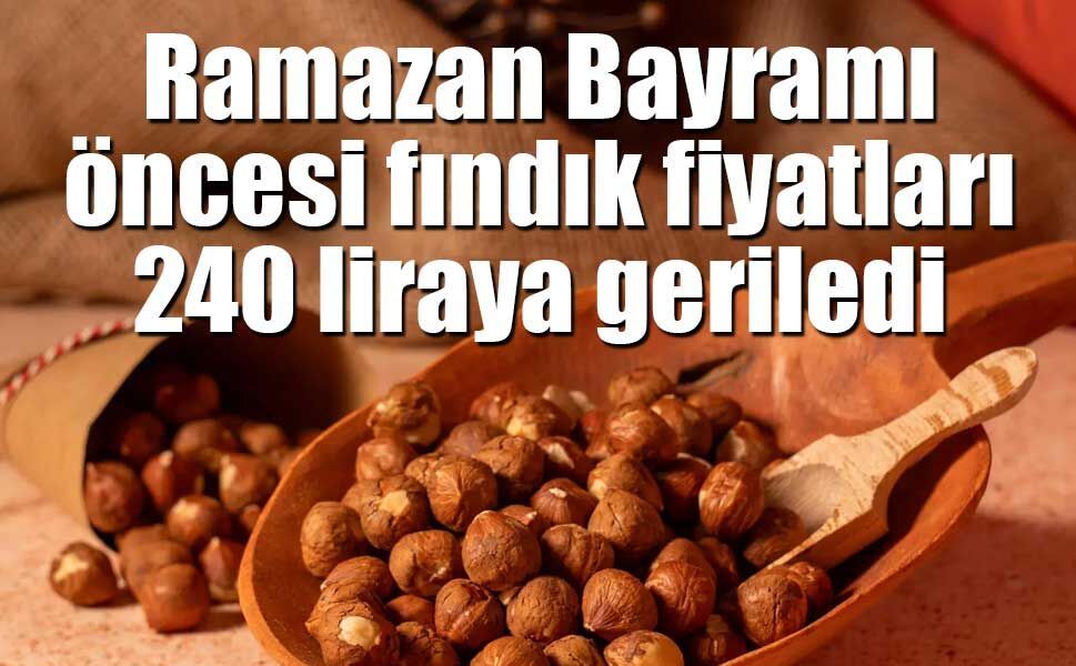 Bayram öncesi fındık fiyatlarında düşüş: 240 liraya geriledi