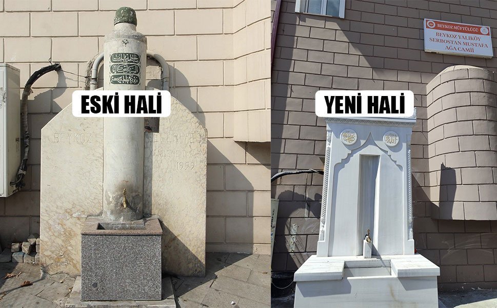 İBB 300 yıllık tarihi çeşmeyi mermer yığınına çevirdi