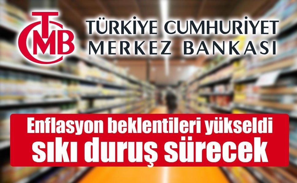 TCMB: Enflasyon beklentileri yükseldi, sıkı duruş sürecek