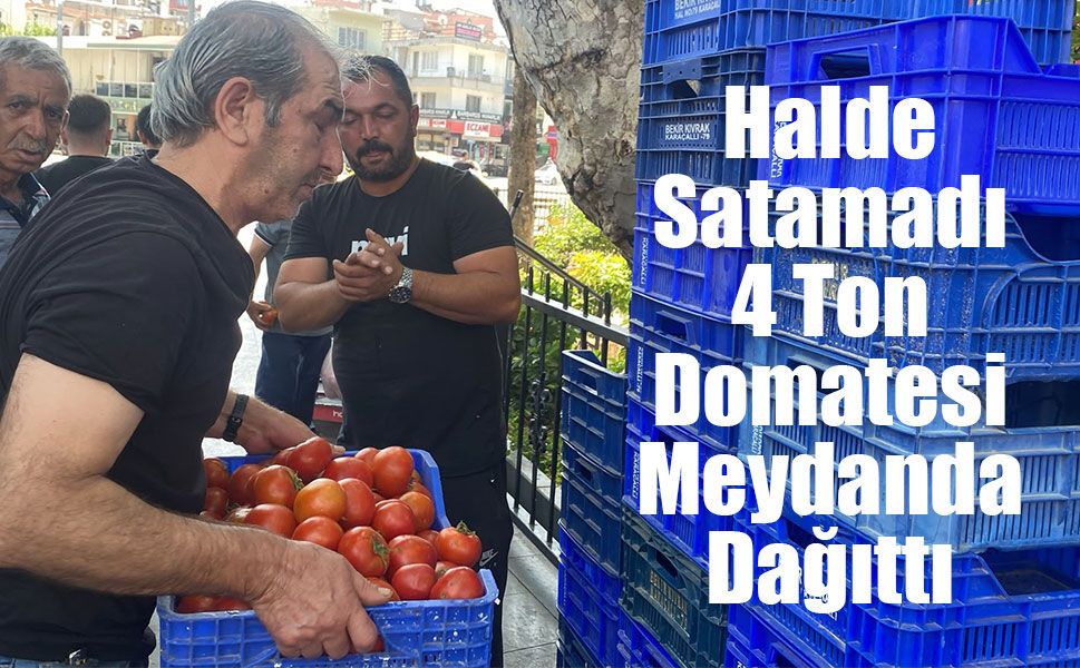 Halde Satamadı, Meydanda Dağıttı: Antalya'da 4 Ton Ücretsiz Domates İzdihamı!