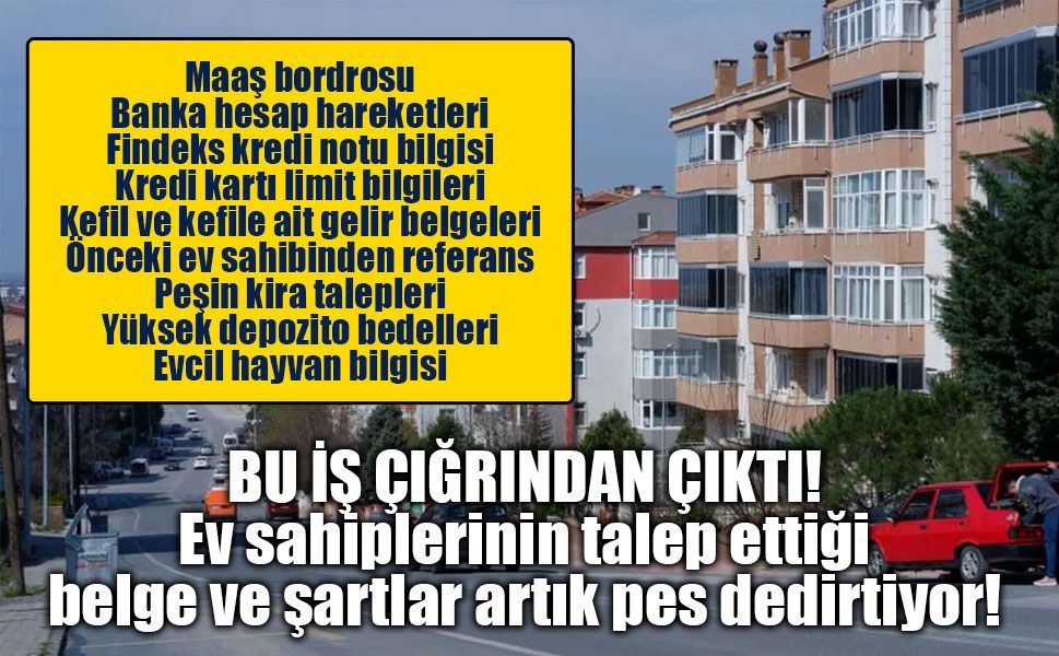 Ev kiralamada yeni dönem: Kredi kartı limiti ve sosyal medya sorgusu bile isteniyor