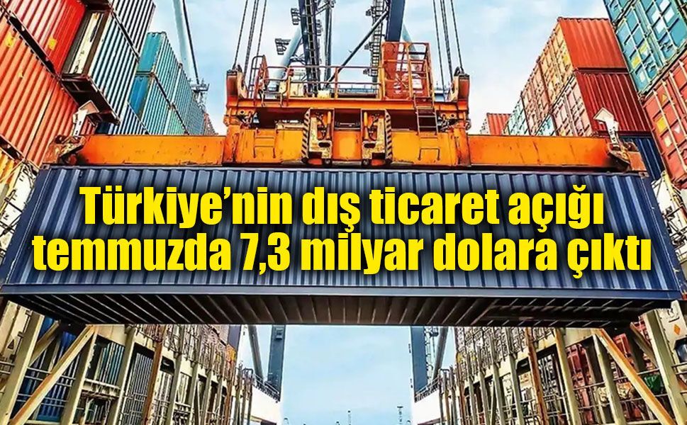 Türkiye’nin dış ticaret açığı temmuzda 7,3 milyar dolara çıktı