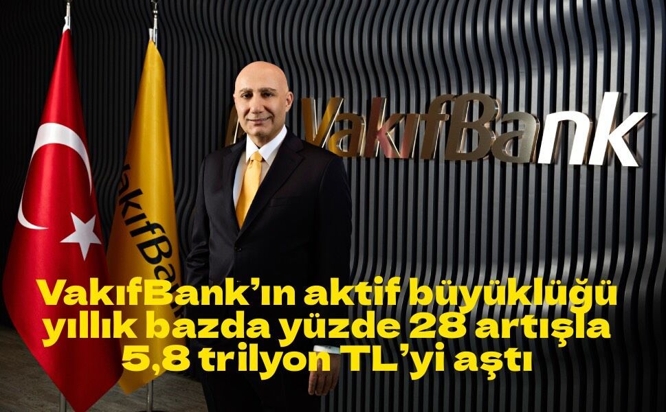 VakıfBank’ın aktif büyüklüğü yıllık bazda yüzde 28 artışla  5,8 trilyon TL’yi aştı