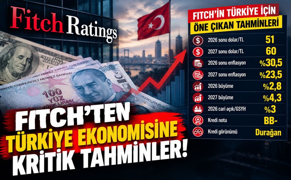 Fitch'ten Türkiye ekonomisi için kritik tahmin: Dolar 60 TL, enflasyon yüzde 23,5