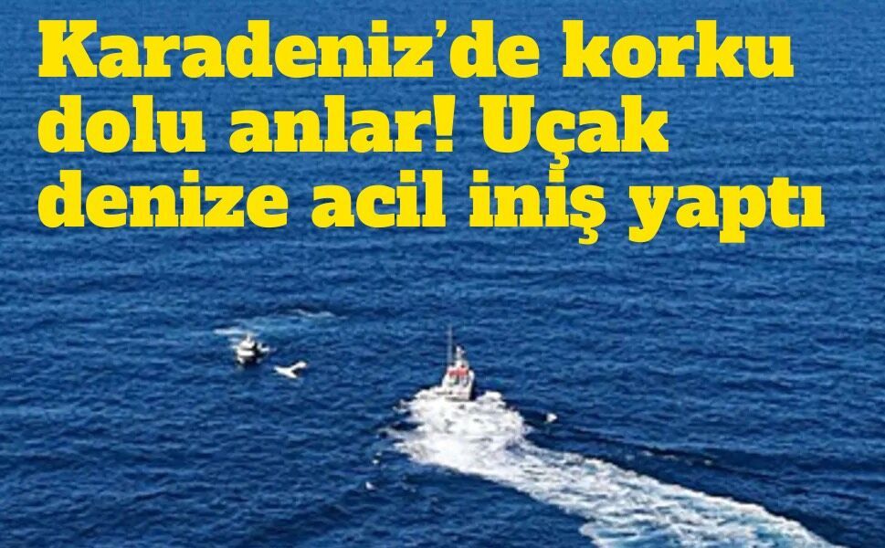 Gürcistan’dan havalanan küçük uçak Rize açıklarında denize acil iniş yaptı