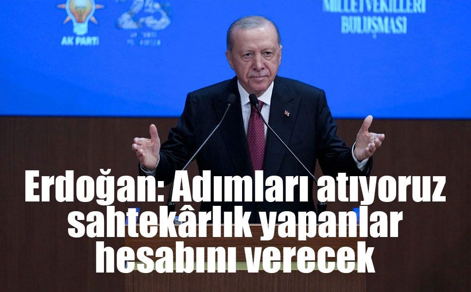 Erdoğan: Adımları atıyoruz, sahtekârlık yapanlar hesabını verecek