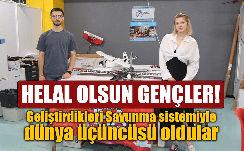 Bursalı öğrenciler, İHA yarışmasında dünya üçüncüsü oldu