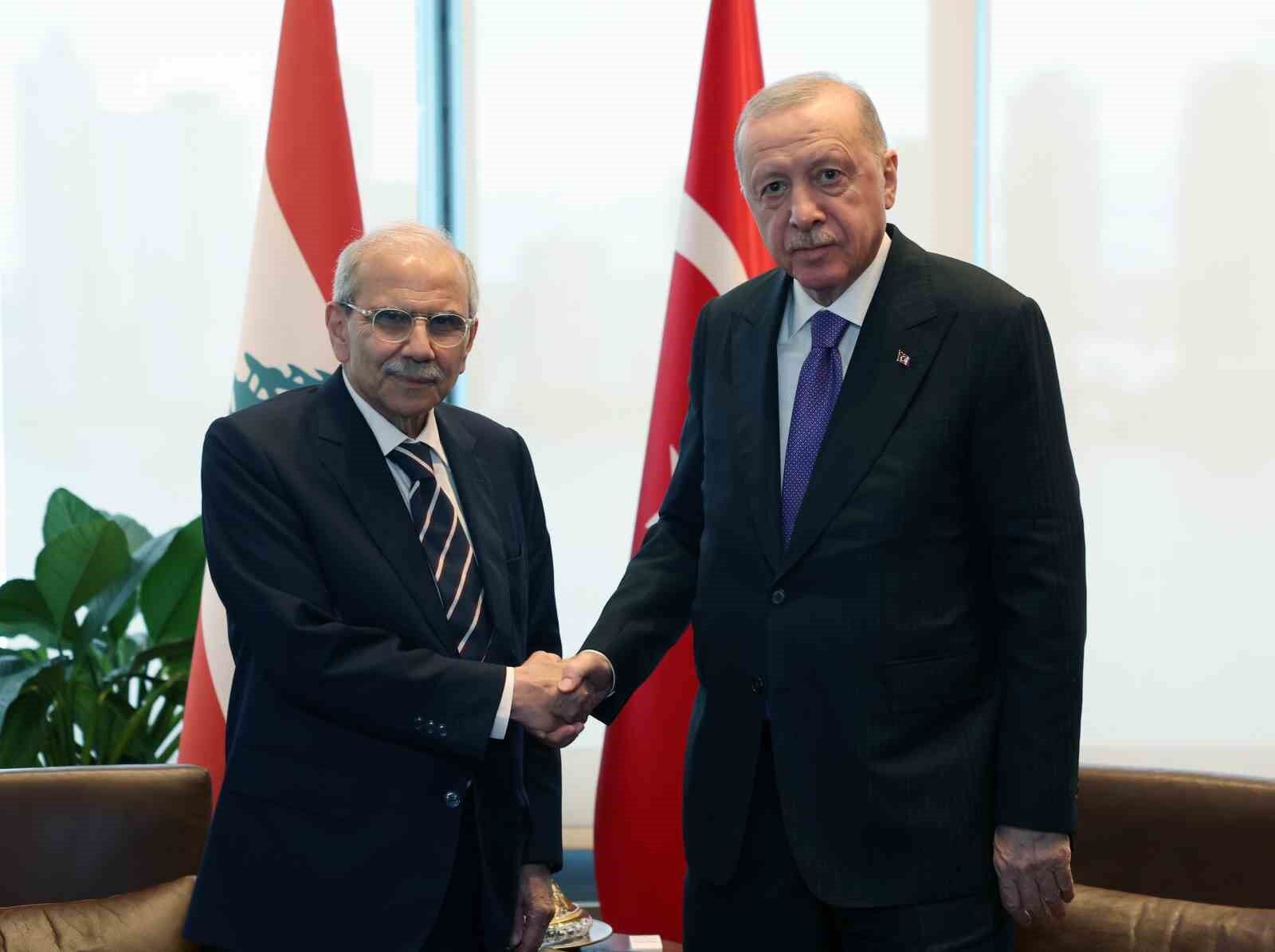 Cumhurbaşkanı Erdoğan, Lübnan Başbakanı Selam ile görüştü
