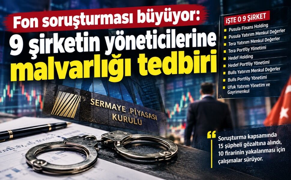 Fon soruşturmasında yeni operasyon: 15 gözaltı, 9 şirket yöneticisinin malvarlığı hareketleri donduruldu