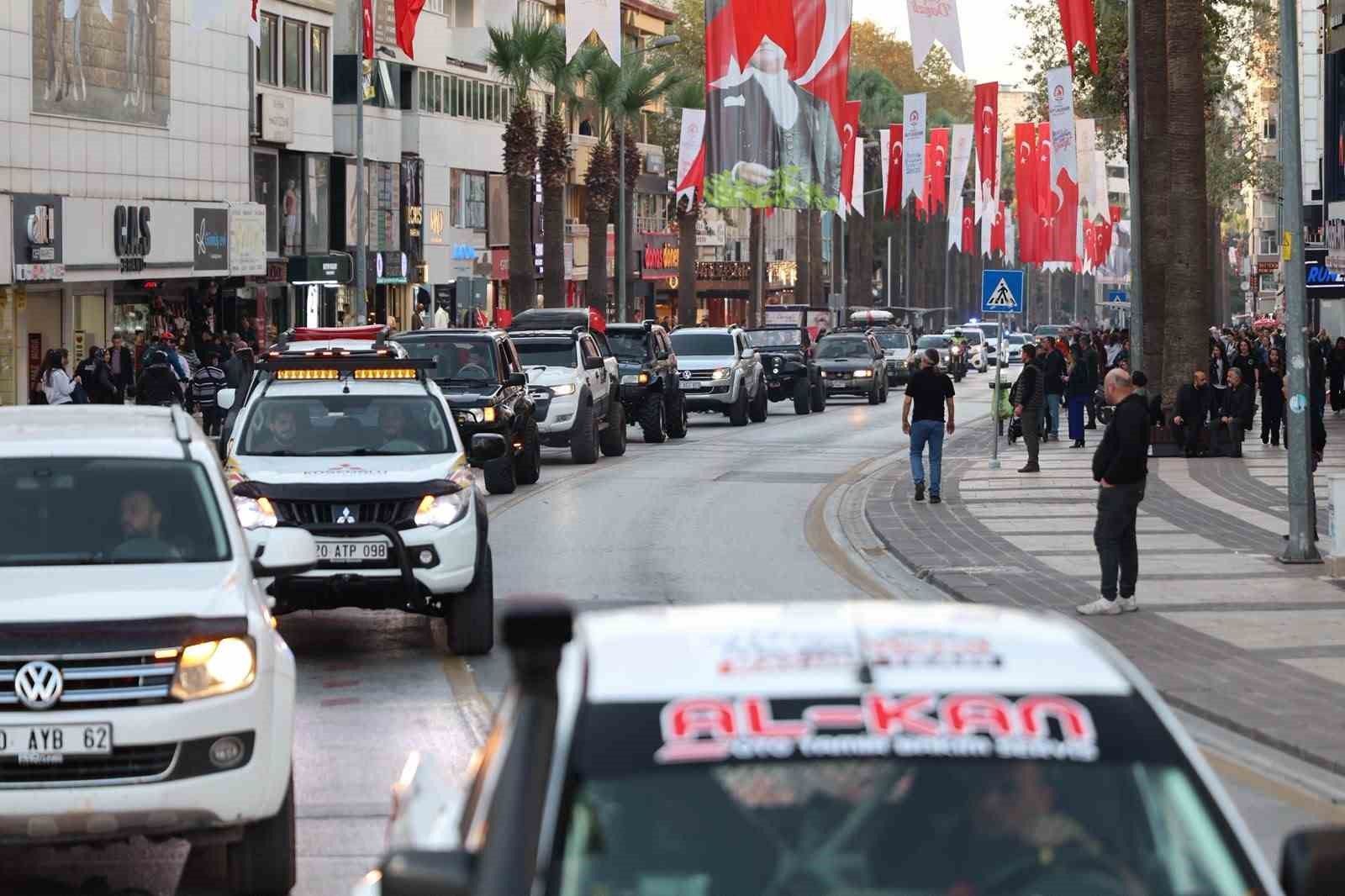 Merkezefendi'de offroad heyecanı kortej geçişi ile başladı