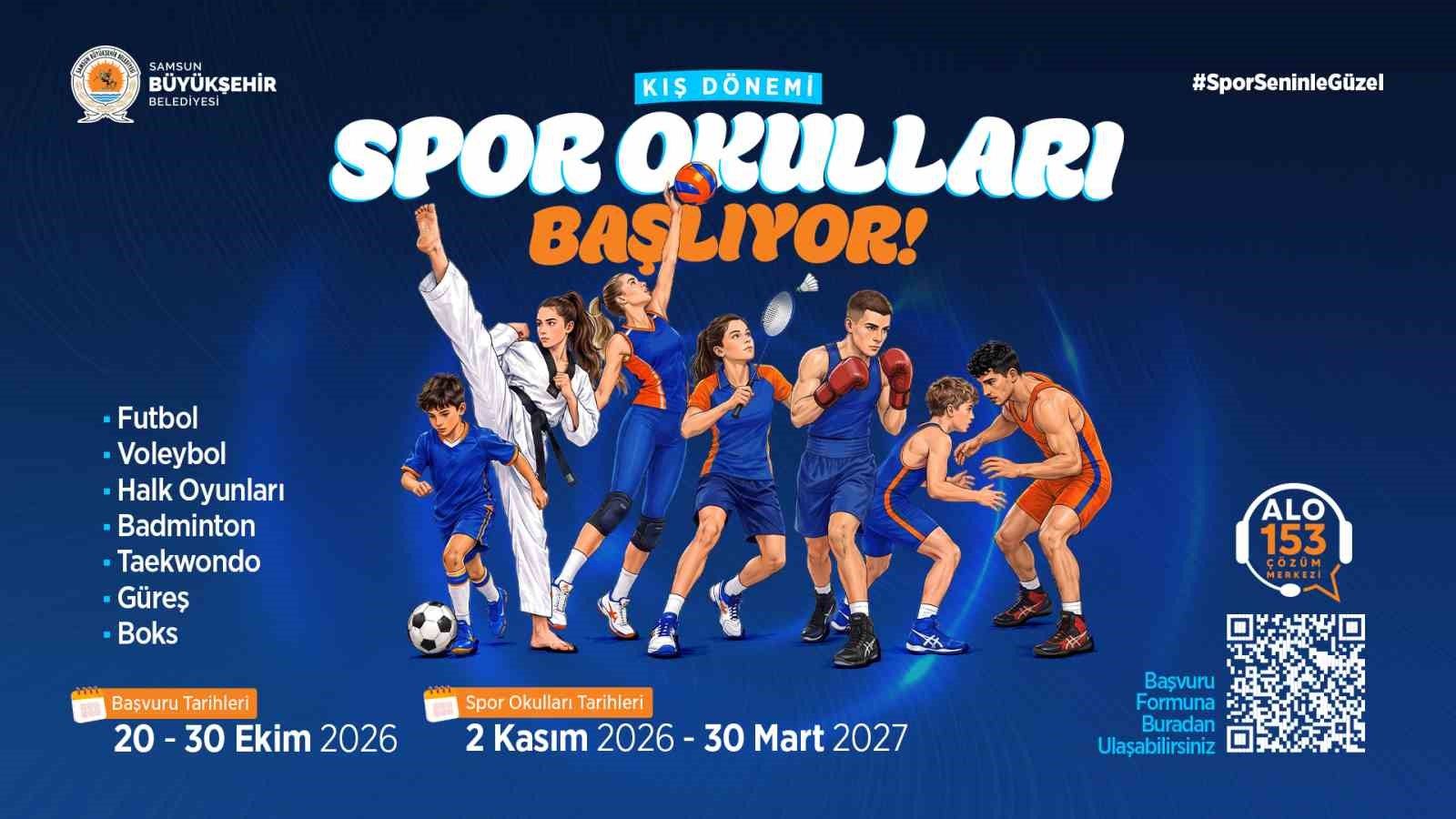 Samsun'da Kış Spor Okulları'nda başvurular başladı