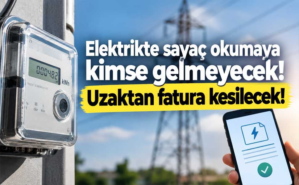 Elektrikte sayaç okumaya kimse gelmeyecek! Uzaktan fatura kesilecek!