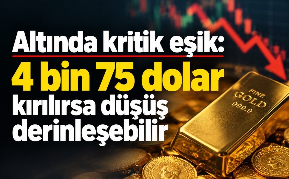 Altında düşüş riski sürüyor: Kritik destek 4 bin 75 dolar!